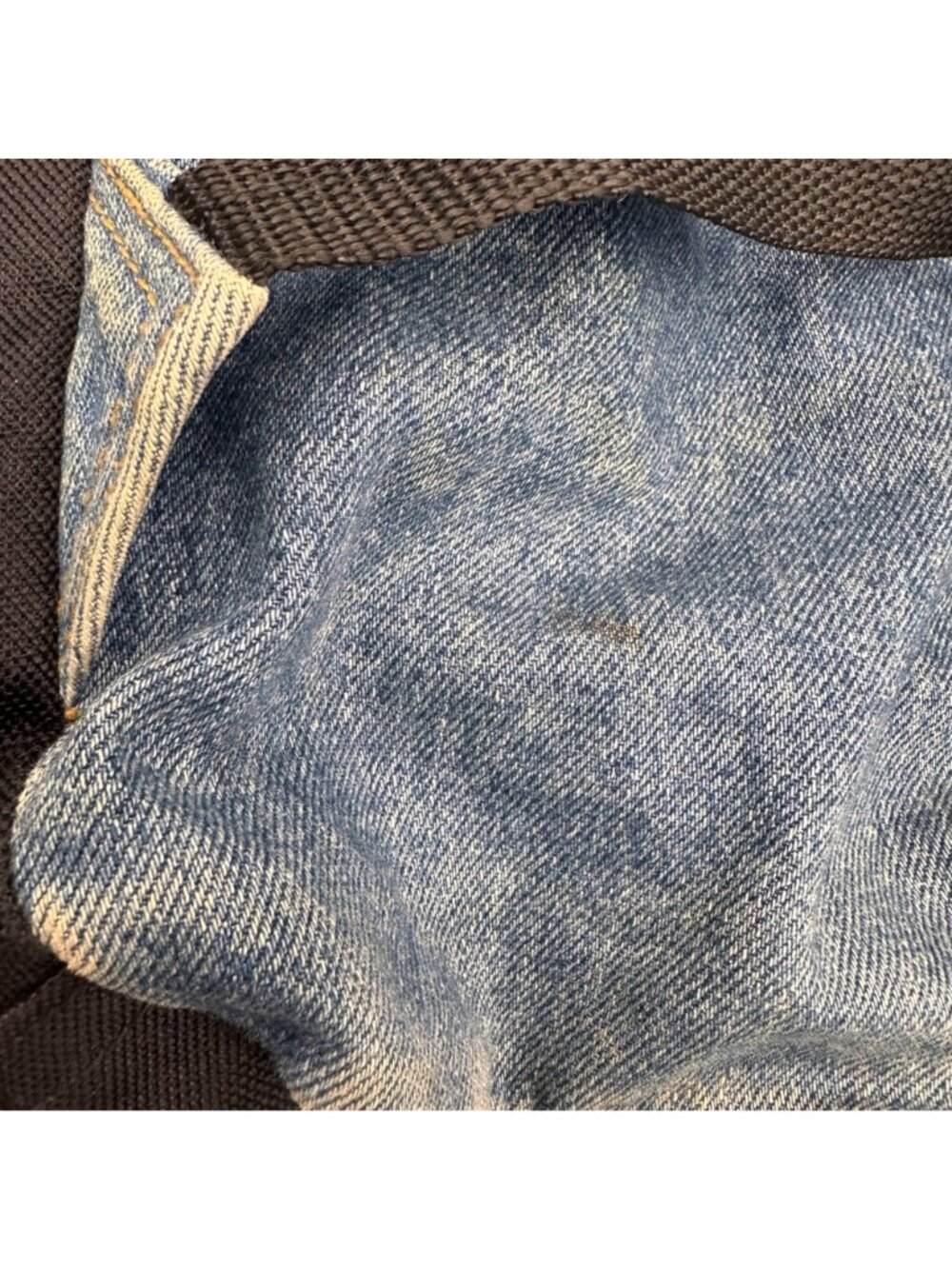 Vintage Arizona Jean Backpack 1990s Denim Suede Taiwan Retro Blue Black Brown - Picture 11 of 15